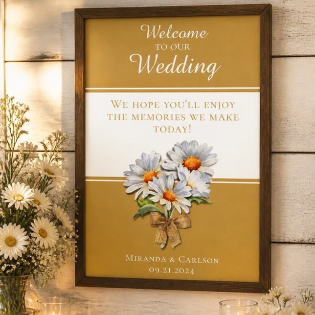 Poster Cartaz de Boas-Vindas de Casamento da Margarida Fe (Criador carregado)