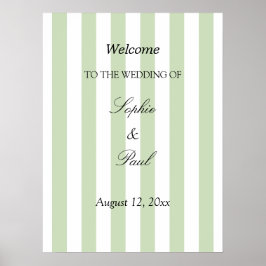 Poster Cartaz de Boas-Vindas de Casamento Elegante com Li