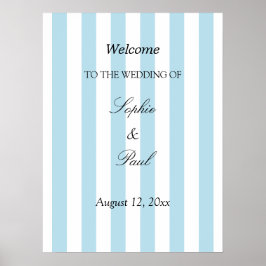 Poster Cartaz de Boas-Vindas de Casamento Elegante com Li