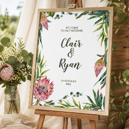 Poster Cartaz de Boas-Vindas de Casamento Nativo Australi