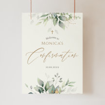 Cartaz de Boas-Vindas de Confirmação em Aquarela V