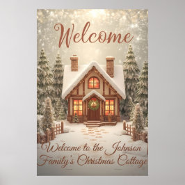 Poster Cartaz de Boas-Vindas de Cottage de Natal Aconcheg