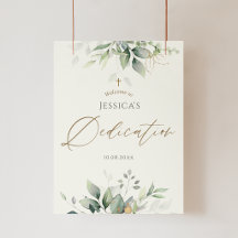 Cartaz de Boas-Vindas de Dedicação de Bebê em Aqua