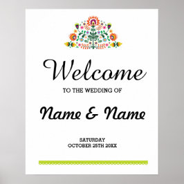 Póster Cartaz de Boas-Vindas de Festa Casamento Cartaz Me