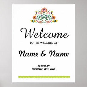 Póster Cartaz de Boas-Vindas de Festa Casamento Cartaz Me