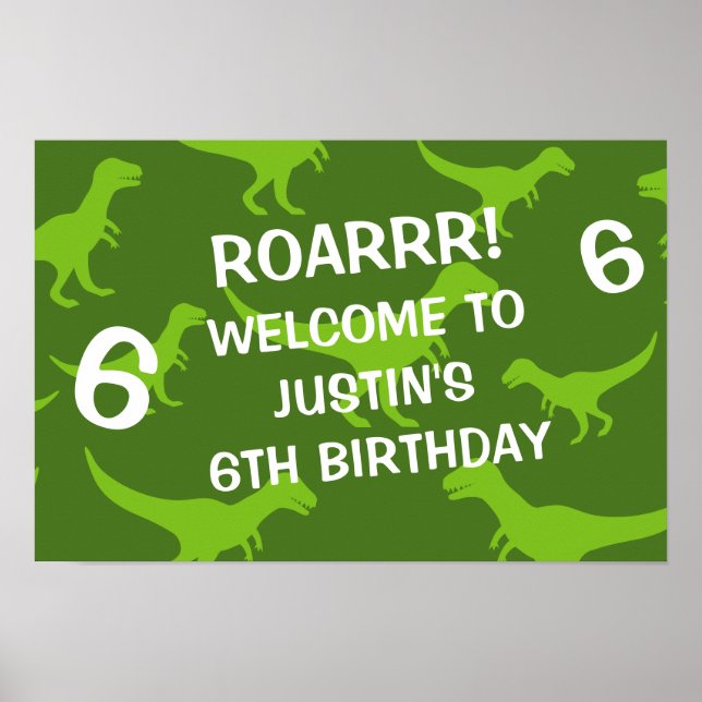 Poster Cartaz de boas-vindas de festa de aniversário com  (Frente)