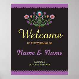 Póster Cartaz de Boas-Vindas de Fiesta Casamento Cartaz M
