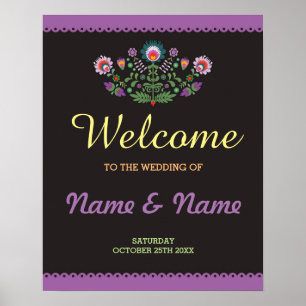 Póster Cartaz de Boas-Vindas de Fiesta Casamento Cartaz M
