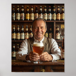 Poster Cartaz de Boas-Vindas de Taverna Belga Aconchegant
