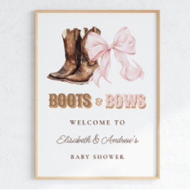 Poster Cartaz de Boas-Vindas do Chá de Bebê Gêmeos Boots