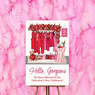 Poster Cartaz de Boas-Vindas do Dia de Galentine *Apenas