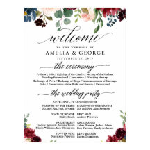 Cartaz de boas-vindas do programa de casamento