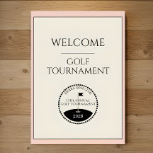 Cartaz de Boas-Vindas do Torneio de Golfe Feminino