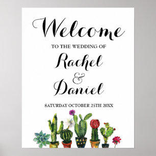 Póster Cartaz de Boas-Vindas Fiesta Casamento México Post