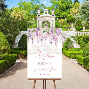 Poster Cartaz de Boas-Vindas Floral Regency