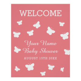 Póster Cartaz de boas-vindas para festa de baby shower de