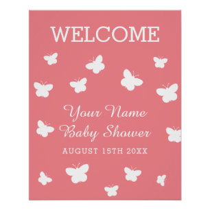 Póster Cartaz de boas-vindas para festa de baby shower de