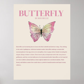Poster Cartaz de Borboleta