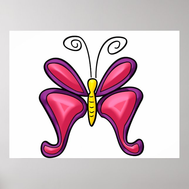 Póster Cartaz de borboleta (Frente)