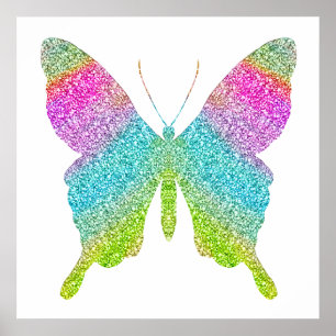 Póster Cartaz de Borboleta Brilhante