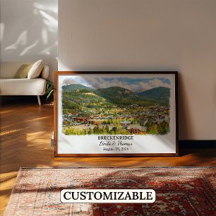 Poster Cartaz de Breckenridge Colorado, Aquarela, Persona