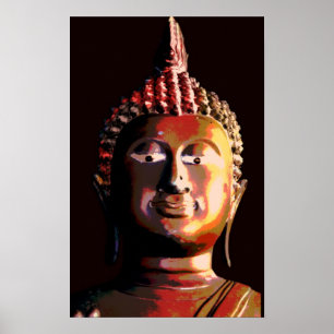 Poster cartaz de bronze do Buda