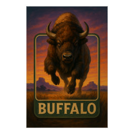 Póster Cartaz de Búfalo