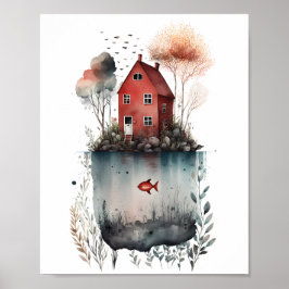 Poster Cartaz de Cabana Sueca