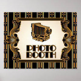 Póster Cartaz de cabine de fotos de câmera antiga dos ano