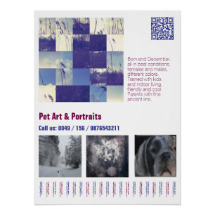 Póster Cartaz de cachorro de designer Great Dane