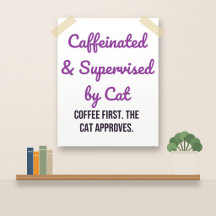 Cartaz de Café de Gato Engraçado: Supervisionado p