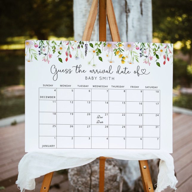 Poster Cartaz de Calendário de Adivinhação da Data Prováv (Criador carregado)