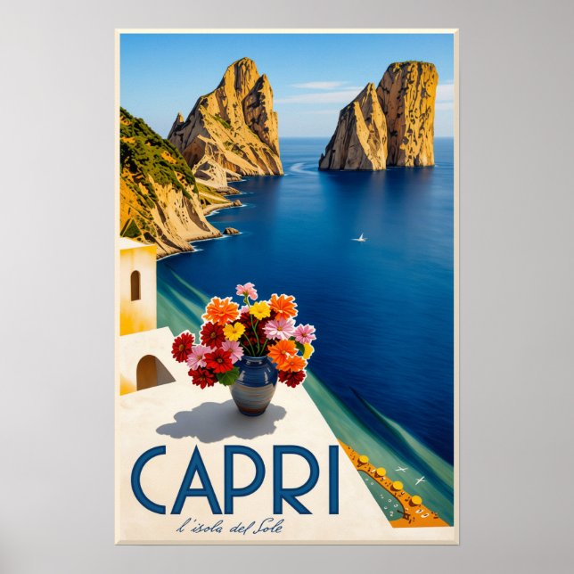 Poster Cartaz de Capri, Itália (Frente)