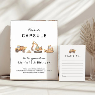 Poster Cartaz de Cápsula de Aniversário de Construção