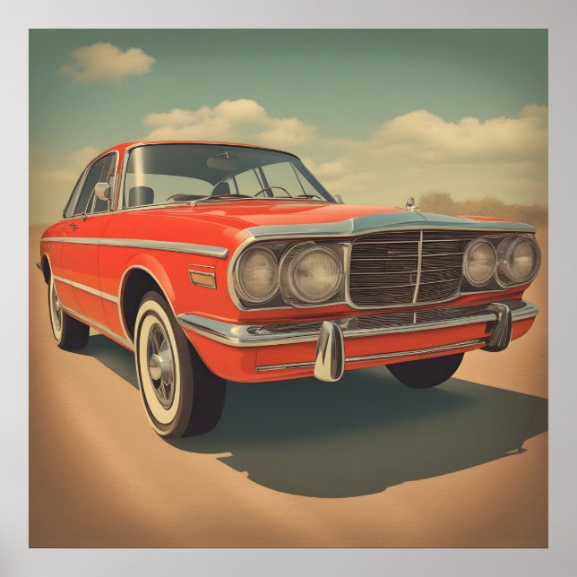 Poster Cartaz de carro clássico (Frente)
