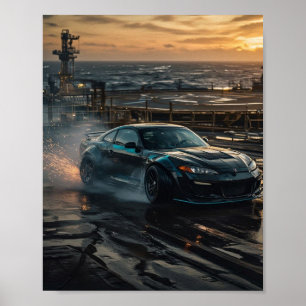 Poster Cartaz de Carro em Drift