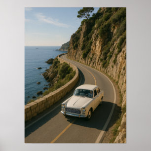 Poster Cartaz de Carro Vintage Estética de Dinheiro Antig