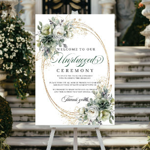 Poster Cartaz de Casamento Desconectado com Eucalipto Boê