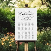 Cartaz de casamento elegante, caligrafia elegante