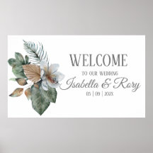 Cartaz de Casamento Pretty Boho Bouquet