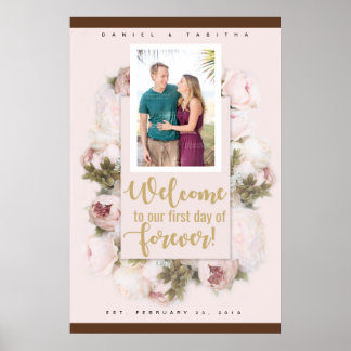 Poster cartaz de casamento Primeiro Dia de Sempre