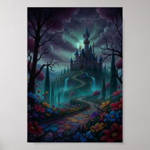 Poster Cartaz de Castelo Assombrado de Fantasia Sombria e