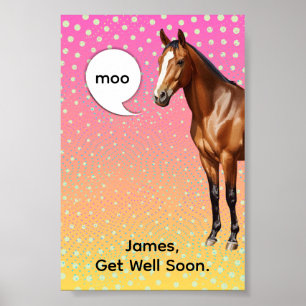 Poster cartaz de cavalo para se recuperar bem
