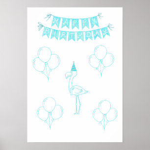 Poster Cartaz de Celebração de Aniversário