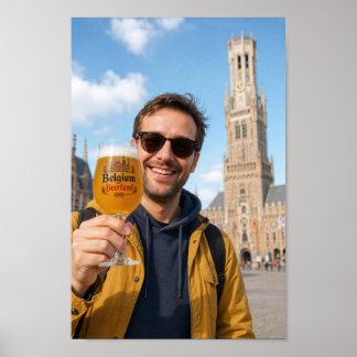 Poster Cartaz de Cena de Férias de Prova de Cerveja em Br