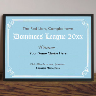 Poster Cartaz de Certificado de Vencedor de Competição de