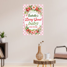 Cartaz de Chá de Bebê Berry Sweet