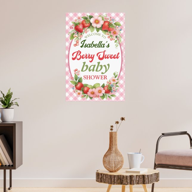 Poster Cartaz de Chá de Bebê Berry Sweet (Sala de Estar 3)
