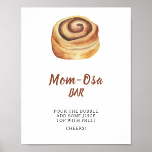 Poster Cartaz de chá de bebê Bun - Bar Mimosa