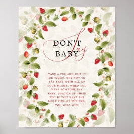 POSTER CARTAZ DE CHÁ DE BEBÊ DE MORANGO SELVAGEM